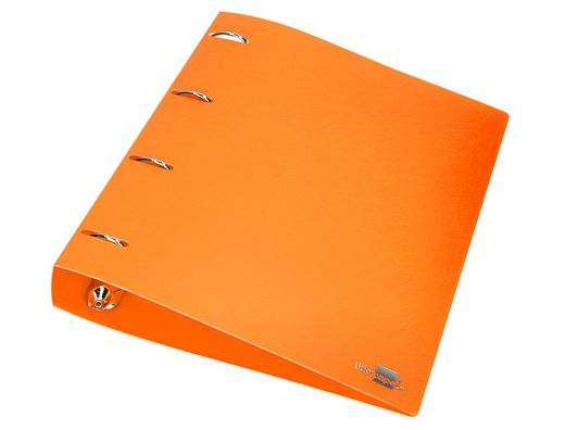 Carpeta liderpapel 4 anillas mixtas 40 mm polipropileno din a4 naranja fluor opaco