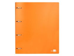 Carpeta liderpapel 4 anillas mixtas 40 mm polipropileno din a4 naranja fluor opaco