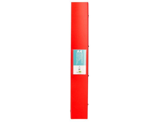 Carpeta liderpapel 4 anillas mixtas 40 mm polipropileno din a4 rojo translucido