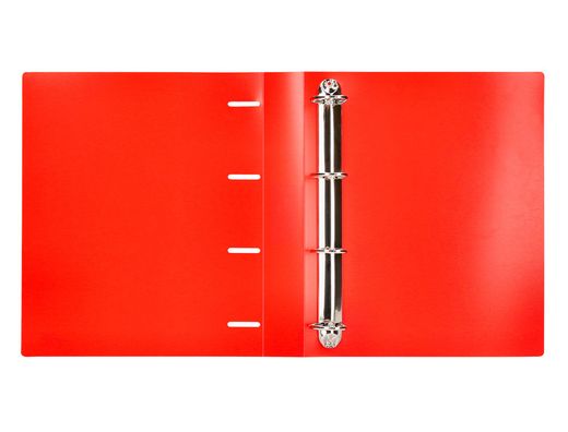 Carpeta liderpapel 4 anillas mixtas 40 mm polipropileno din a4 rojo translucido