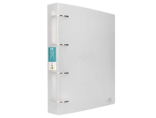 Carpeta liderpapel 4 anillas mixtas 40 mm polipropileno din a4 transparente