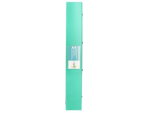 Carpeta liderpapel 4 anillas mixtas 40 mm polipropileno din a4 verde manzana opaco