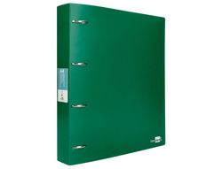 Carpeta liderpapel 4 anillas mixtas 40 mm polipropileno din a4 verde translucido