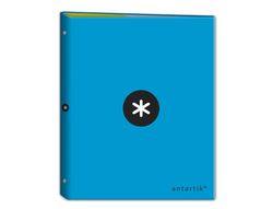 Carpeta liderpapel antartik A4 forrada 4 anillas 25 mm redondas color azul
