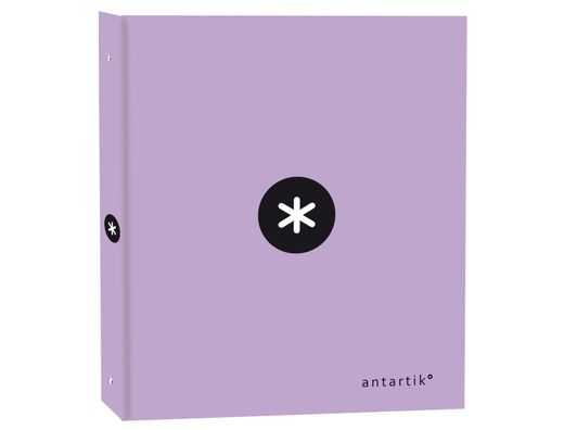 Carpeta liderpapel antartik a4 forrada 4 anillas 25 mm redondas color lila