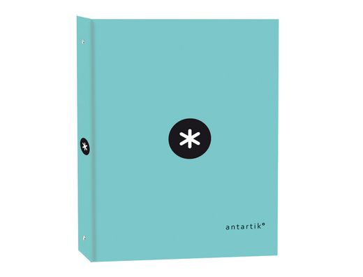 Carpeta liderpapel antartik a4 forrada 4 anillas 25 mm redondas color menta
