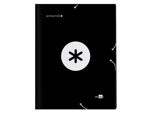 Carpeta Liderpapel Antartik Clasificadora A4 12 Departamentos Gomas Carton Forrado Color Negro