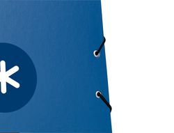 Carpeta liderpapel antartik gomas A4 3 solapas carton forrado azul oscuro