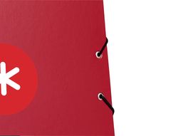 Carpeta liderpapel antartik gomas A4 3 solapas carton forrado color frambuesa