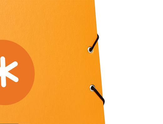 Carpeta liderpapel antartik gomas A4 3 solapas carton forrado color mostaza