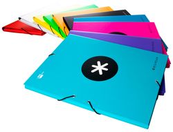 Carpeta Liderpapel Antartik Gomas A4 3 Solapas Carton Forrado Colores Surtidos