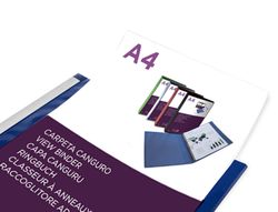 Carpeta liderpapel canguro 2 anillas 25 mm mixtas polipropileno din a4 azul translucido