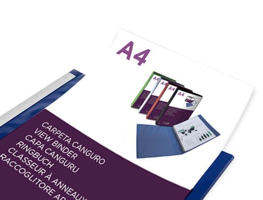 Carpeta liderpapel canguro 2 anillas 25 mm mixtas polipropileno din a4 azul translucido