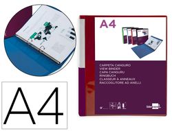 Carpeta liderpapel canguro 2 anillas 25 mm mixtas polipropileno din A4 transparente