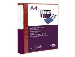 Carpeta liderpapel canguro 2 anillas 25 mm mixtas polipropileno din A4 transparente