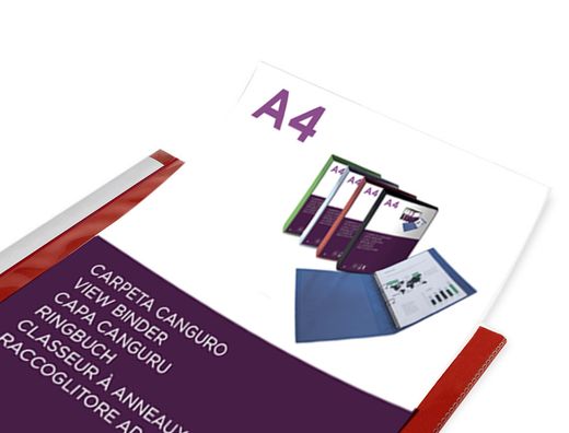 Carpeta liderpapel canguro 2 anillas 25 mm mixtas polipropileno din A4 transparente