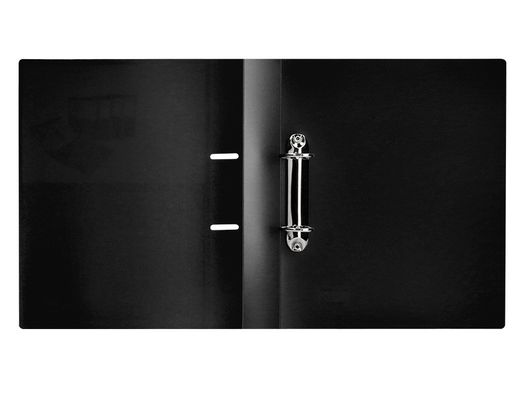 Carpeta liderpapel canguro 2 anillas 40 mm mixtas polipropileno din a4 negro opaco