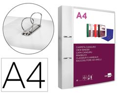 Carpeta liderpapel canguro 2 anillas 40 mm mixtas polipropileno din a4 transparente