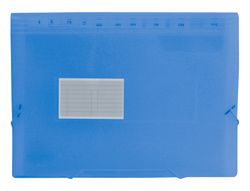 Carpeta Liderpapel Clasificador Fuelle 32112 Polipropileno Din A4 Azul Transparente 13 Departamentos