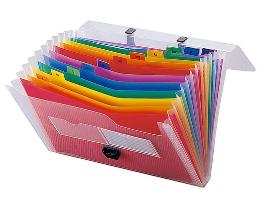 Carpeta Liderpapel Clasificador Fuelle 45134 Polipropileno A4 Transparente Spectrafile 13 Departamentos