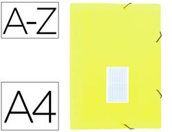 Carpeta liderpapel clasificador fuelle polipropileno din a4 amarillo fluor opaco 13 departamentos
