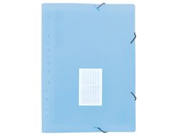 Carpeta liderpapel clasificador fuelle polipropileno din a4 celeste opaco 13 departamentos