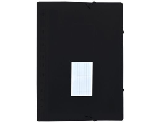 Carpeta liderpapel clasificador fuelle polipropileno din a4 negro opaco 13 departamentos