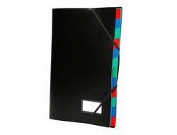 Carpeta liderpapel clasificadora polipropileno din a4 negra -portafirmas -12 departamentos