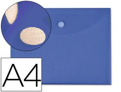 Carpeta liderpapel dossier a4 cierre de velcro azul
