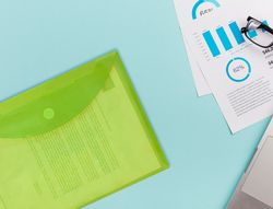 Carpeta Liderpapel Dossier A4 Cierre de Velcro Verde
