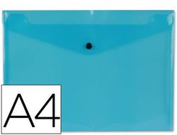 Carpeta Liderpapel Dossier Broche 34042 Polipropileno Din A4 Azul Transparente 50 Hojas