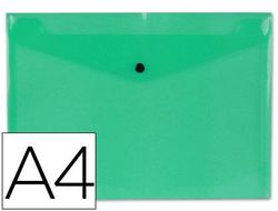 Carpeta Liderpapel Dossier Broche 34043 Polipropileno Din A4 Verde Transparente 50 Hojas