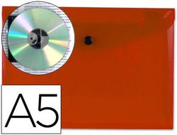 Carpeta Liderpapel Dossier Broche 34350 Polipropileno Din A5 Roja Transparente
