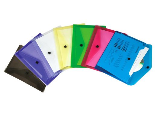 Carpeta Liderpapel Dossier Broche 34350 Polipropileno Din A5 Roja Transparente