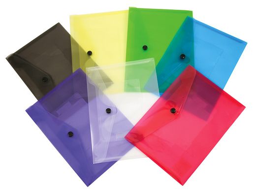 Carpeta Liderpapel Dossier Broche 34350 Polipropileno Din A5 Roja Transparente