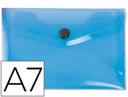 Carpeta Liderpapel Dossier Broche 44222 Polipropileno Din A7 Azul Serie Frosty
