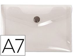 Carpeta Liderpapel Dossier Broche 44224 Polipropileno Din A7 Incolora Serie Frosty