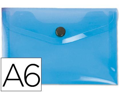 Carpeta Liderpapel Dossier Broche 44232 Polipropileno Din A6 Azul Serie Frosty