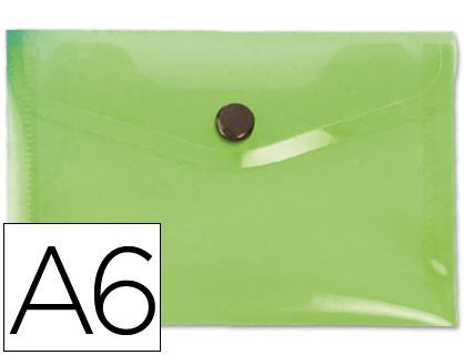 Carpeta Liderpapel Dossier Broche 44233 Polipropileno Din A6 Verde Serie Frosty