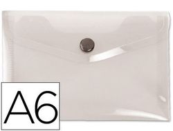 Carpeta Liderpapel Dossier Broche 44234 Polipropileno Din A6 Incolora Serie Frosty