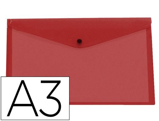 Carpeta liderpapel dossier broche 44243 polipropileno din a3 rojo translucido