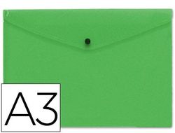 Carpeta Liderpapel Dossier Broche 44243 Polipropileno Din A3 Verde Serie Frosty