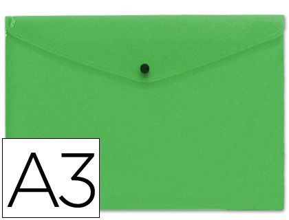 Carpeta Liderpapel Dossier Broche 44243 Polipropileno Din A3 Verde Serie Frosty
