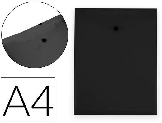 Carpeta liderpapel dossier broche polipropileno din a4 formato vertical con fuelle negro opaco