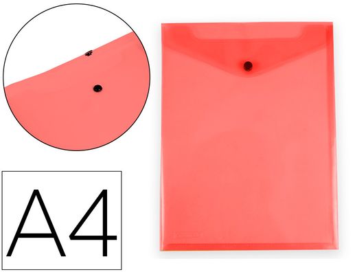 Carpeta liderpapel dossier broche polipropileno din a4 formato vertical con fuelle rojo translucido