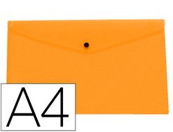 Carpeta liderpapel dossier broche polipropileno din a4 naranja fluor opaco 50 hojas