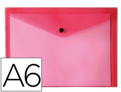 Carpeta Liderpapel Dossier Broche Polipropileno Din A6 Rojo Transparente