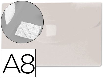 Carpeta Liderpapel Dossier Broche Polipropileno Din A8 Incolora con Cierre de Velcro