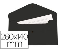 Carpeta liderpapel dossier broche polipropileno tama o sobre americano 260x140 mm negro opaco