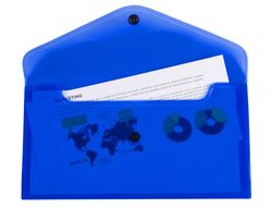 Carpeta Liderpapel Dossier Broche Polipropileno Tamaño Sobre Americano 260X140 mm Azul